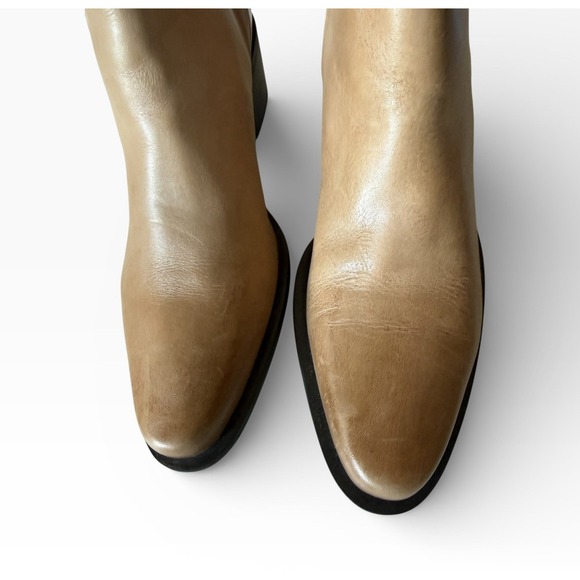 NICOLE Leather "Lake" Boots 2" Heel Women's US 7.5M Made In Brazil Original Box - Picture 7 of 13